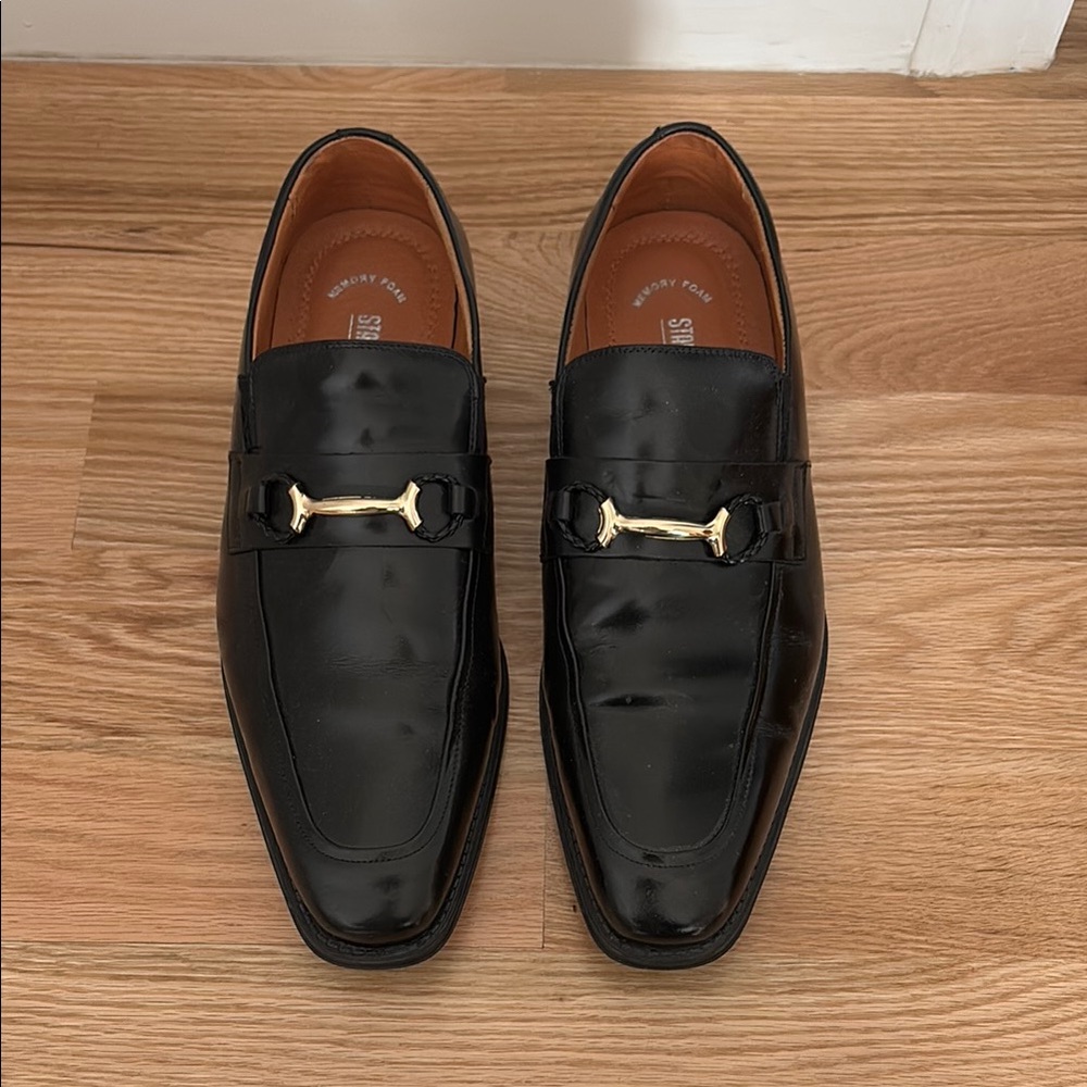 Men's Black Leather Loafers